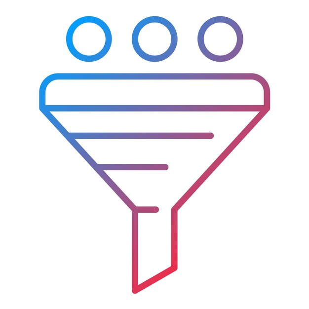 data filtering system icon vector image can be used for project management