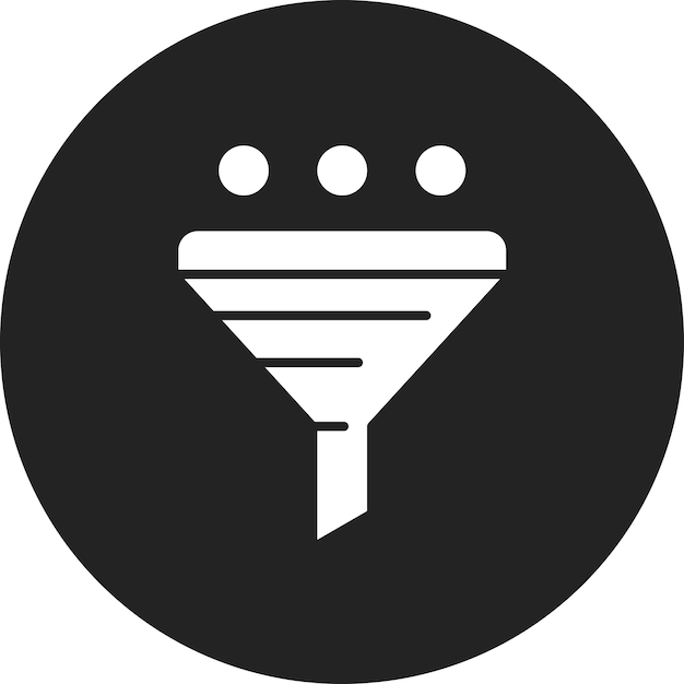 data filtering system icon vector image can be used for project management