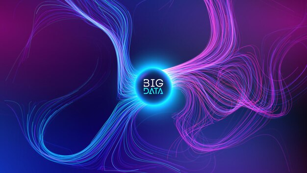 data flow technology background information flow big data vector illustration