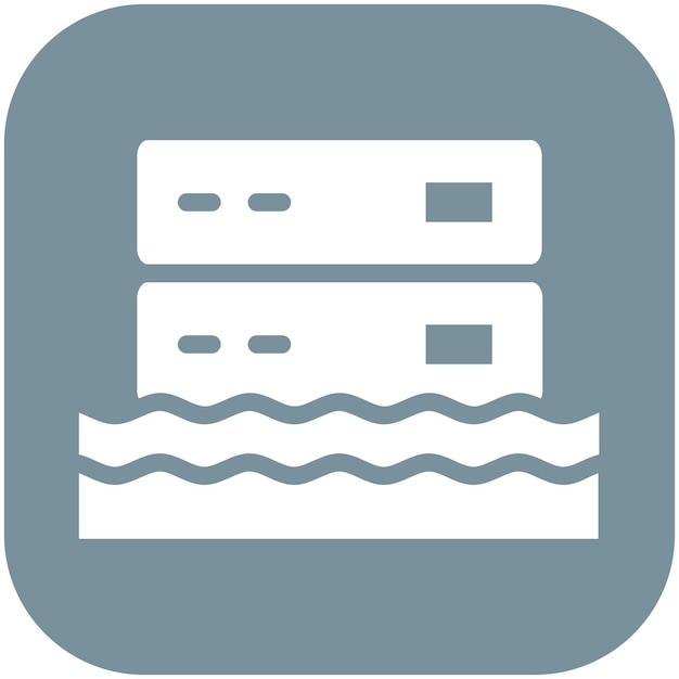 Data Lake vector icon illustration of No Code iconset