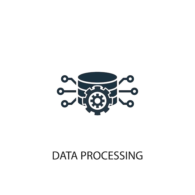 data processing icon. simple element illustration. data processing concept symbol design. can be used for web and mobile.