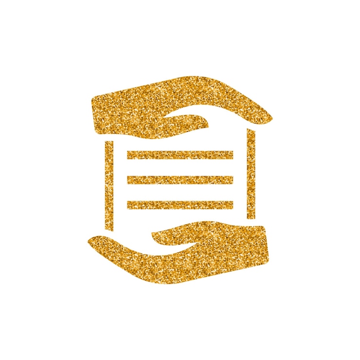 Vector data protection icon gold glitter texture vector illustration