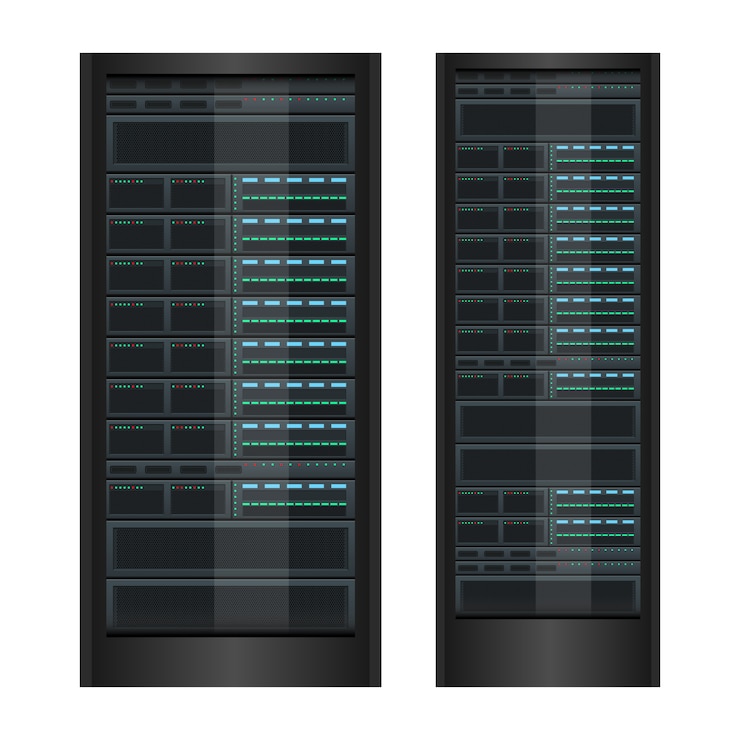 Vector data server   design illustration isolated
