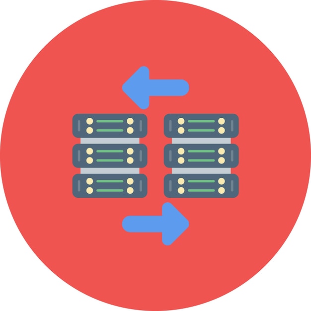 Data Transfer Flat Illustration