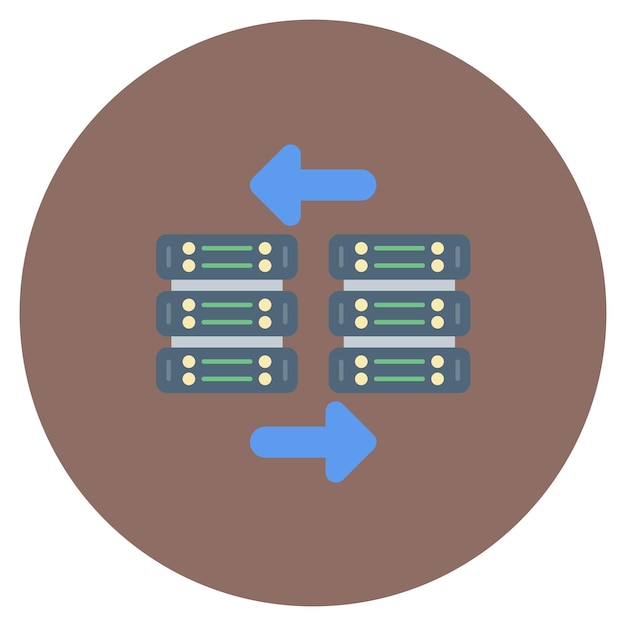 Data Transfer Flat Illustration
