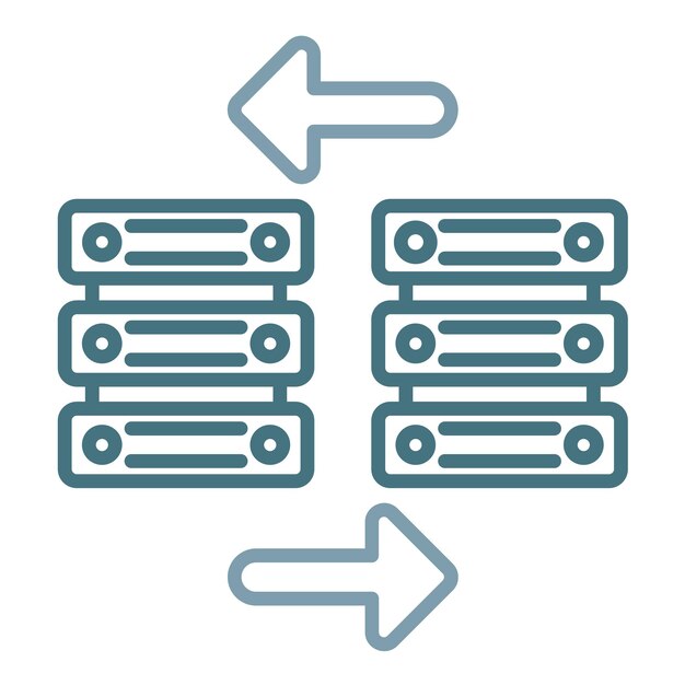 Data Transfer Flat Illustration