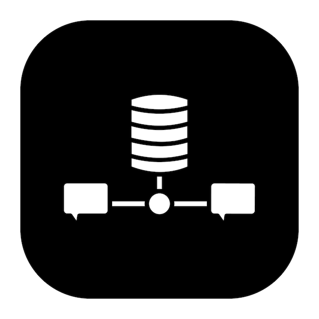 Database Chat Vector Illustration
