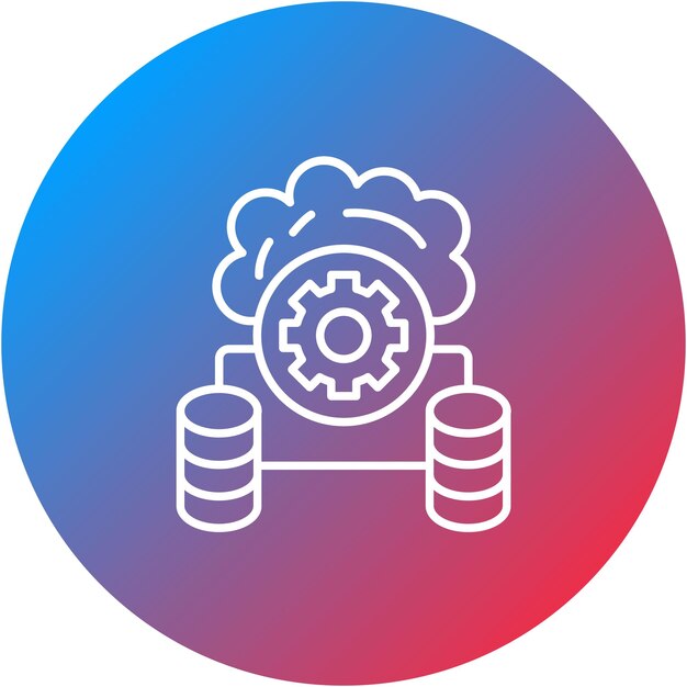 database connection icon vector image can be used for web hosting