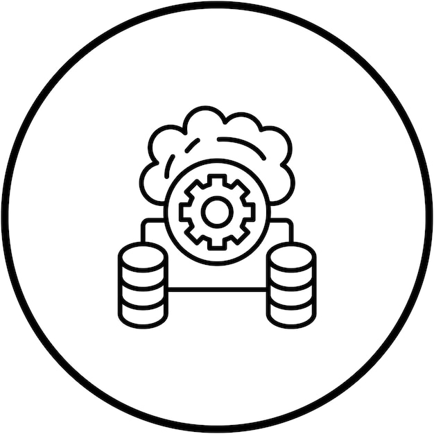 database connection icon vector image can be used for web hosting