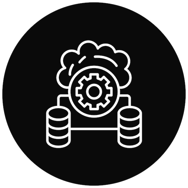 database connection icon vector image can be used for web hosting