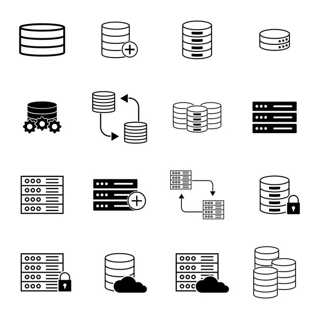 database icon vector template illustration logo design