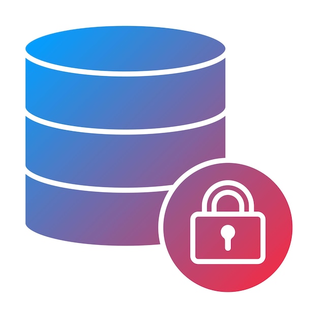database lock icon vector image can be used for web hosting