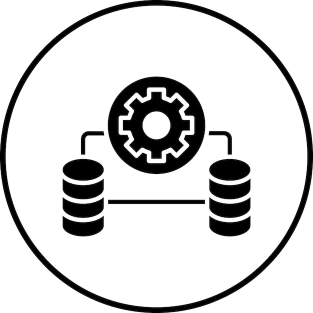 database management icon vector image can be used for web hosting