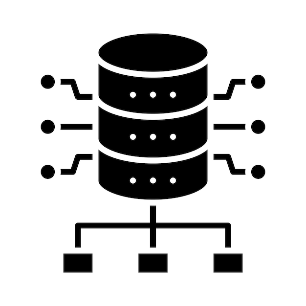 database network vector illustration style