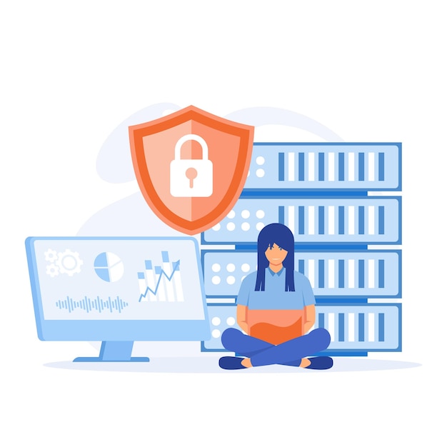Database security hacker attack concept hackers stealing personal data
