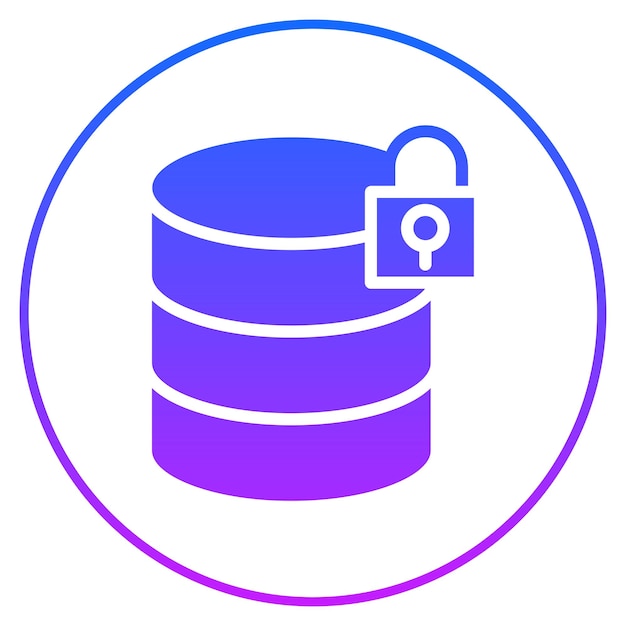 Database Security Vector Illustration