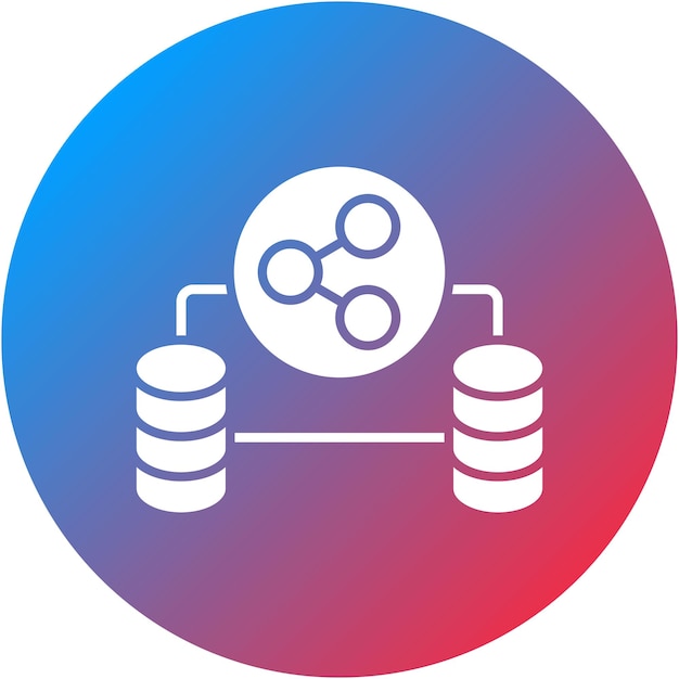 database sharing icon vector image can be used for web hosting