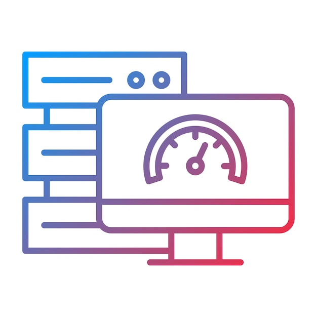 database speed icon vector image can be used for web hosting