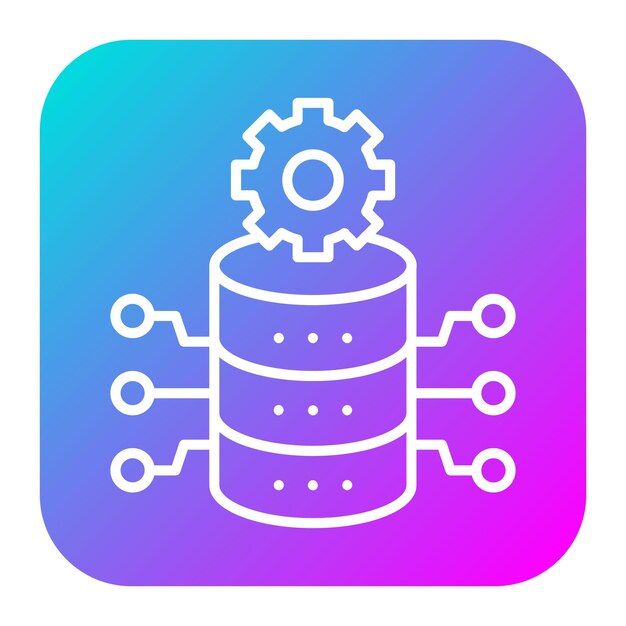 Database Vision vector icon Can be used for Web Hosting iconset