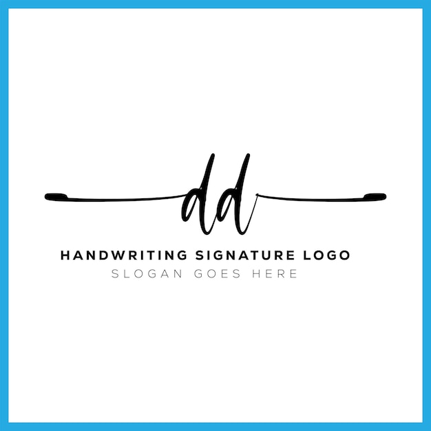 DD handwriting signature logo design DD letter real estate beauty photography letter logo