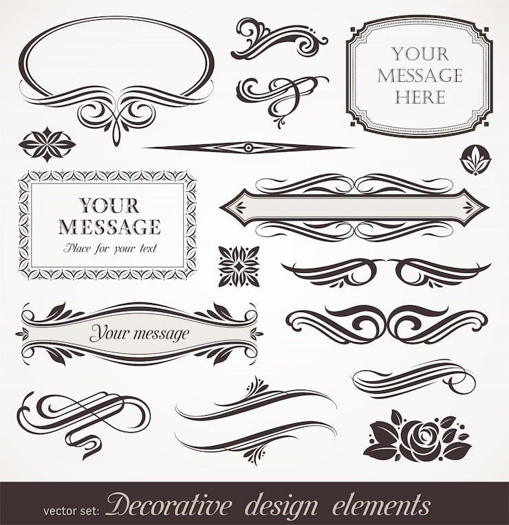 Vector   decorative design elements & page decor