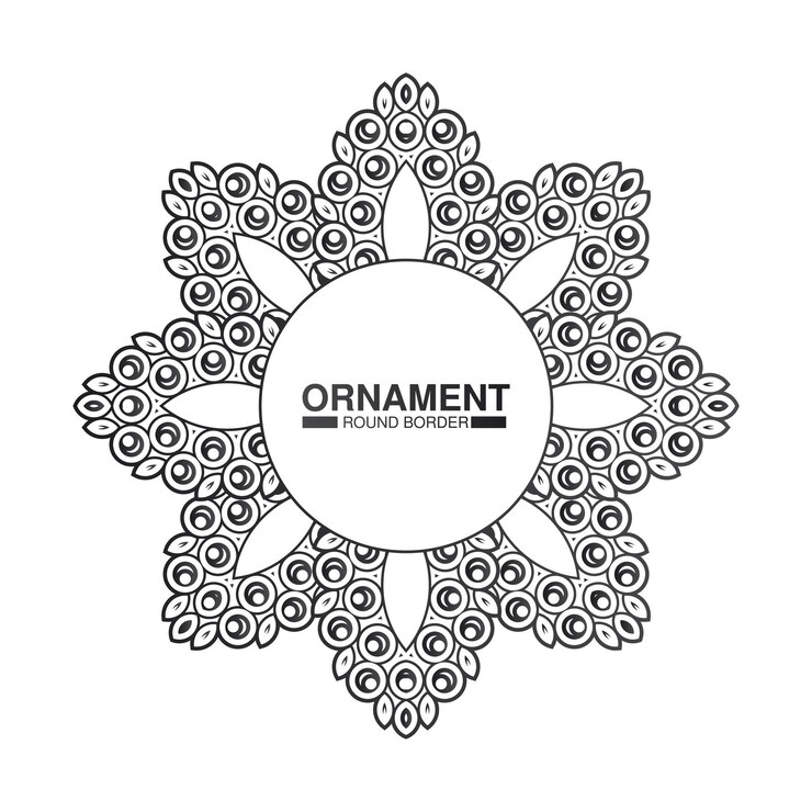 Vector decorative ornament frame background