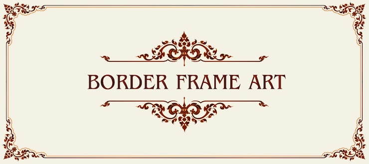 Vector decorative royal vintage frame and border