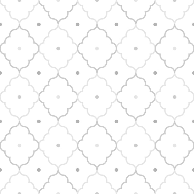 Decorative seamless ornamental geometric pattern Grid repeatable vintage background grey elegant