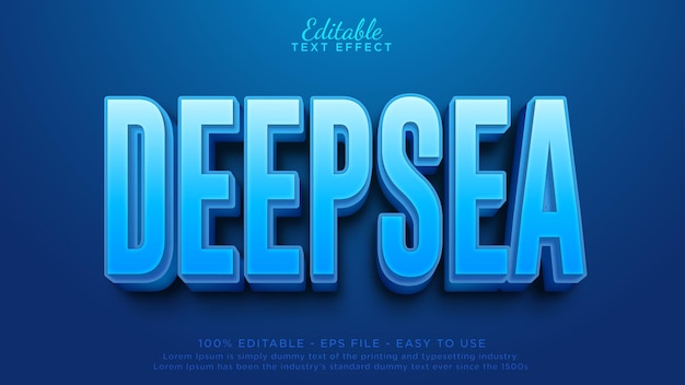Deep ocean text effect Editable text effect with underwater concept