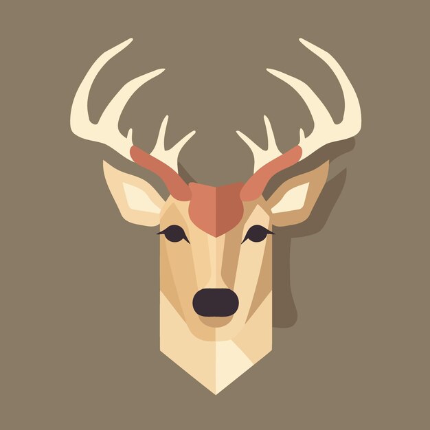 Deer animal head logo