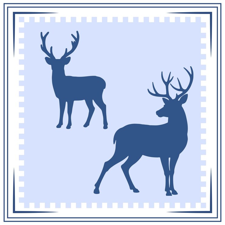 Vector deer silhouette deer icon deer silhouette illustration
