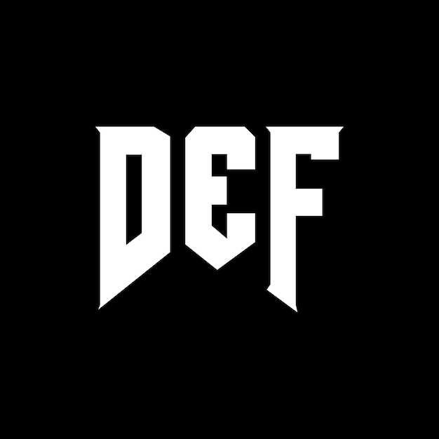 DEF letter logo design for technology company DEF logo design black and white color combination DEF logo DEF vector DEF design DEF icon DEF alphabet DEF typography logo design