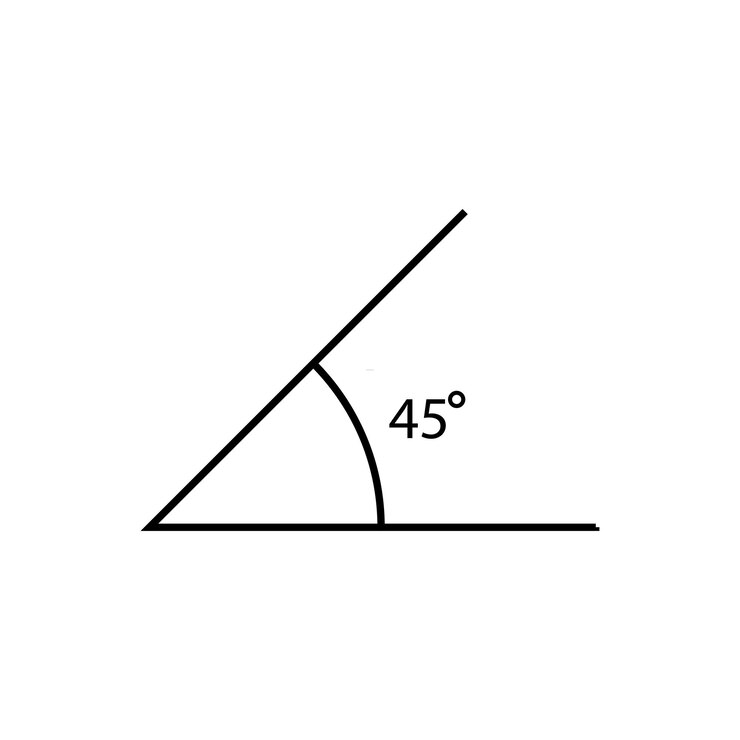 Vector degree angle icon
