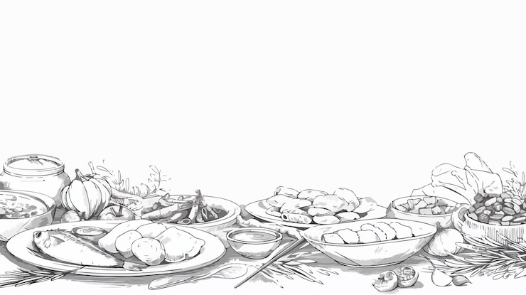 Delicious Asian Cuisine Meals and Food Background