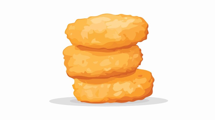 Vector delicious chicken nugget vector illustration for food lovers