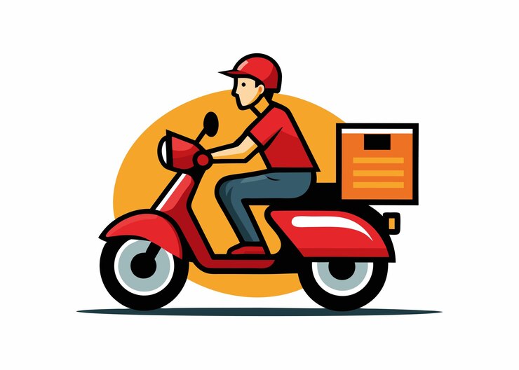 Delivery and Courier Motorbike Logo Icon