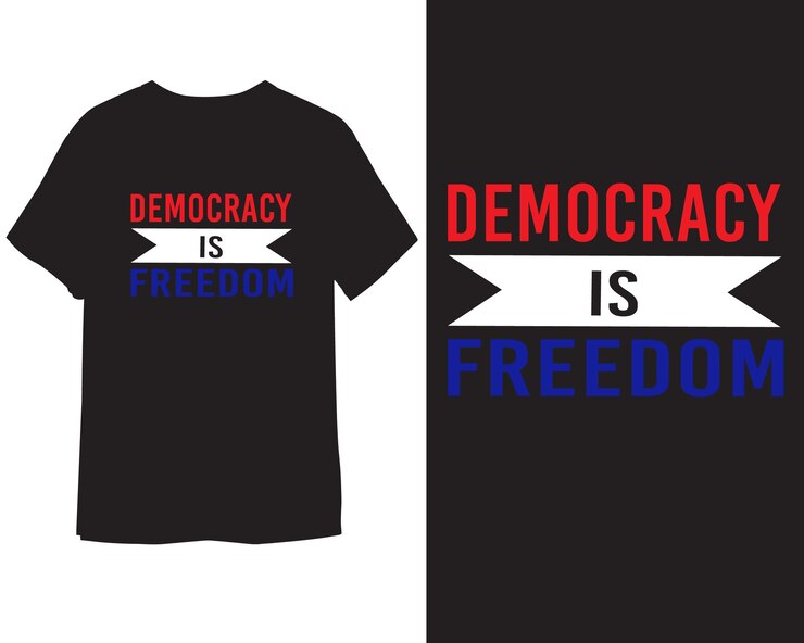 Democracy castom t shirt design