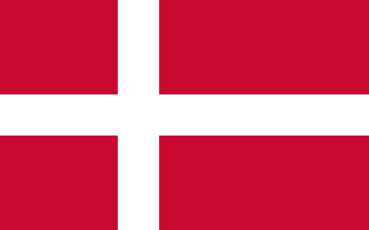 Vector denmark national flag vector illustration