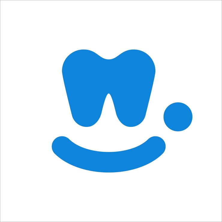dental blue logo design vector