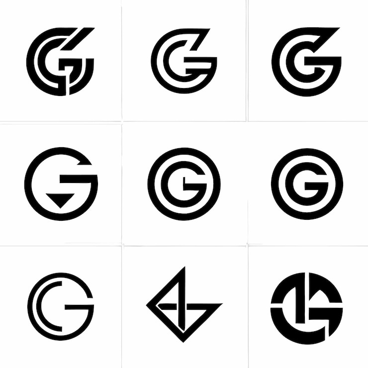 Vector desain alfabet logo huruf monogram