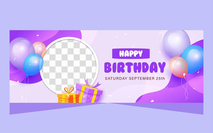 Vector desain banner templat selamat ulang tahun