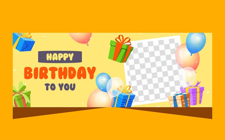 Vector desain banner templat selamat ulang tahun