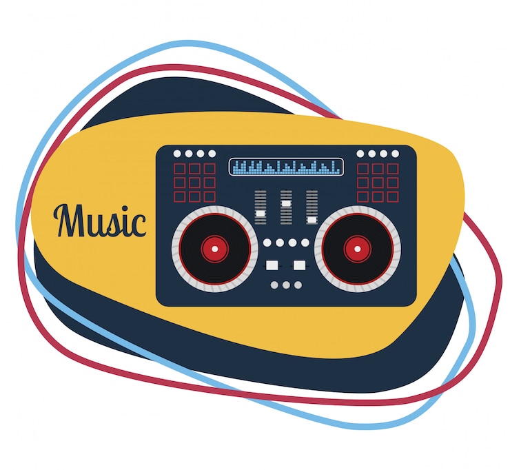 Vector desain ikon musik