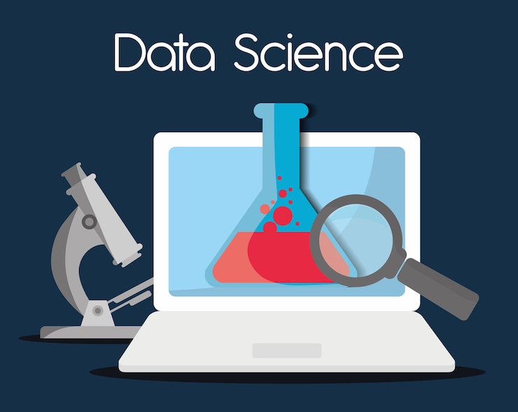 Vector desain ilmu data, ilustrasi vektor