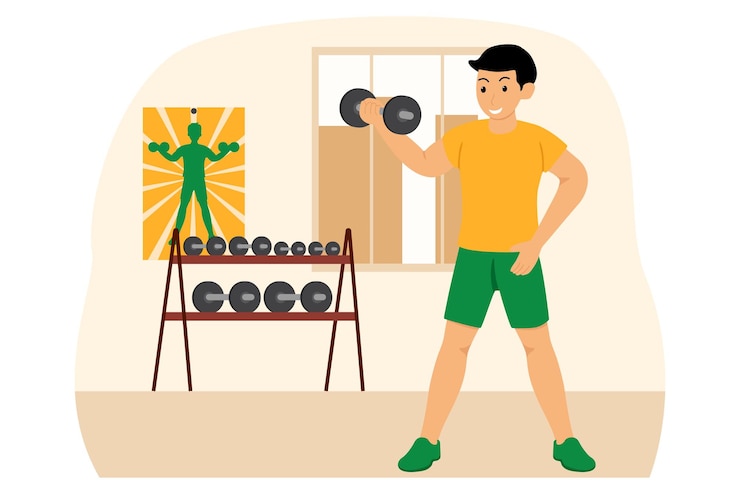 Vector desain ilustrasi datar aktivitas sehat