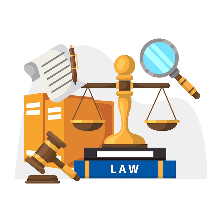 Vector desain ilustrasi firma hukum