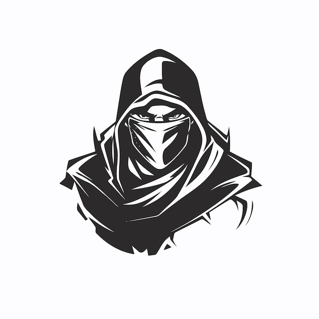 Desain ilustrasi maskot Ninja