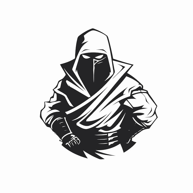 Desain ilustrasi maskot Ninja