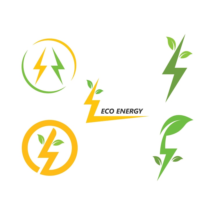 Vector desain ilustrasi vektor ikon energi ramah lingkungan