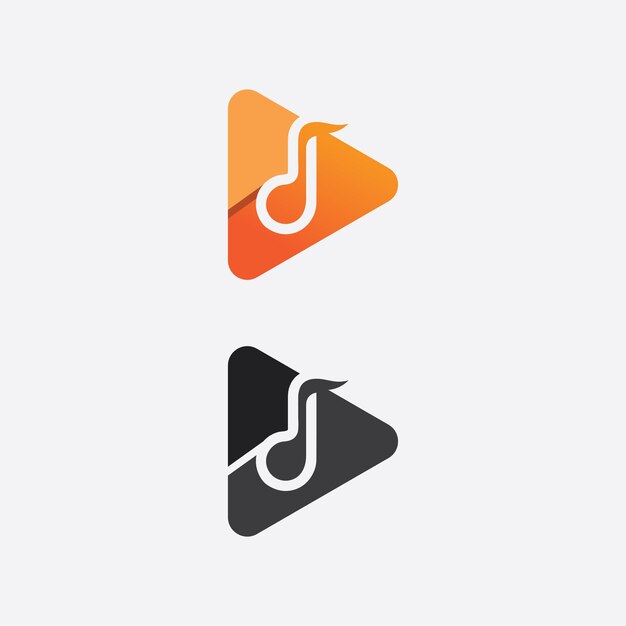 Desain Ilustrasi Vektor Ikon Nada dan Not Musik Gelombang suara equalizer audio logo abstrak desain ilustrasi vektor templat